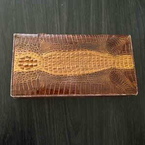 Real Crocodile Leather Clutch 7.5x4” Made in Thailand